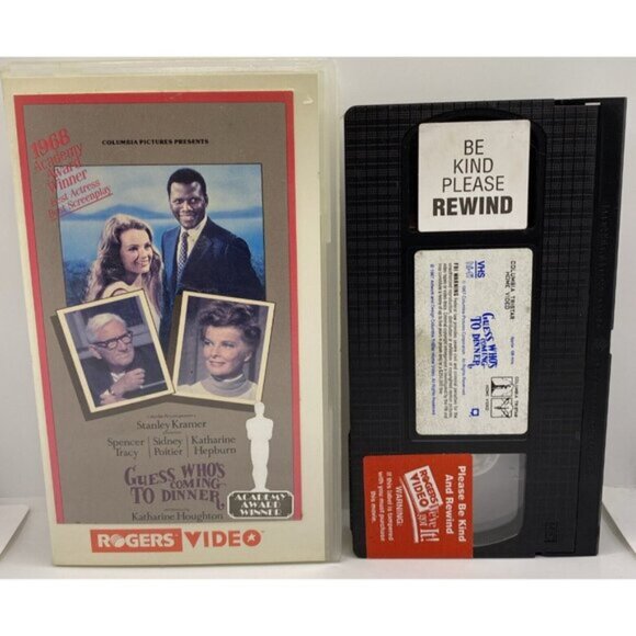 Rogers Video Guess Who’s Coming To Dinner VHS Clamshell Rental Store Case Movie - Picture 11 of 11